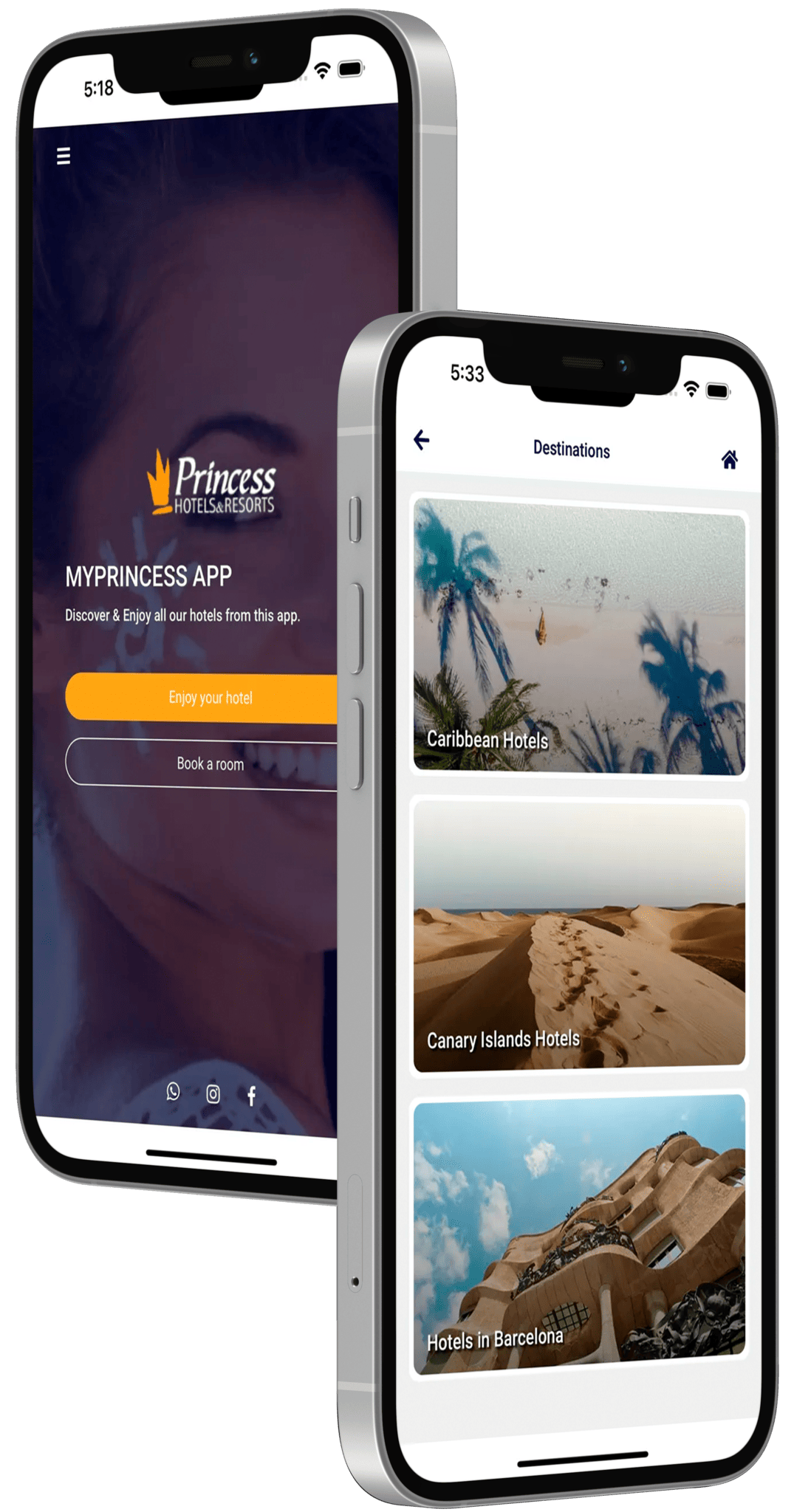 App corporativa Hoteligy para cadenas hoteleras en Android e iOS