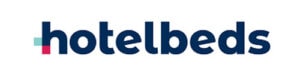 Logotipo oficial de Hotelbeds, plataforma global de distribución hotelera