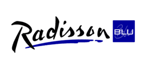 Logotipo oficial de Radisson Blu, cadena hotelera internacional