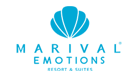 Logotipo da Marival Resorts, uma rede de hotéis no México